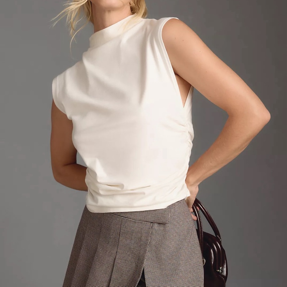 Mauve Mock-Neck Top